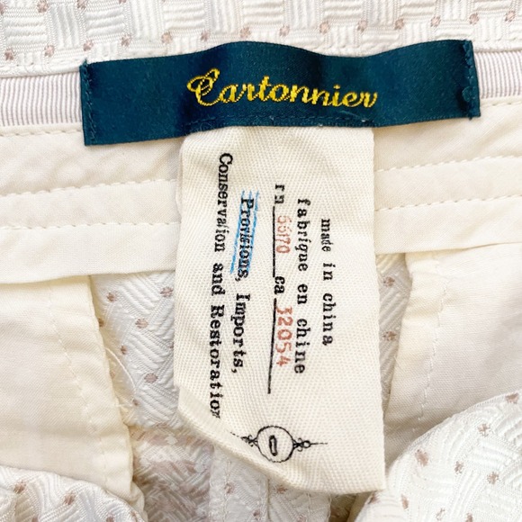 Anthro Cartonnier Charlie Cropped Textured Polka Dot Trousers in Cream Size‎ 0 - Picture 9 of 10